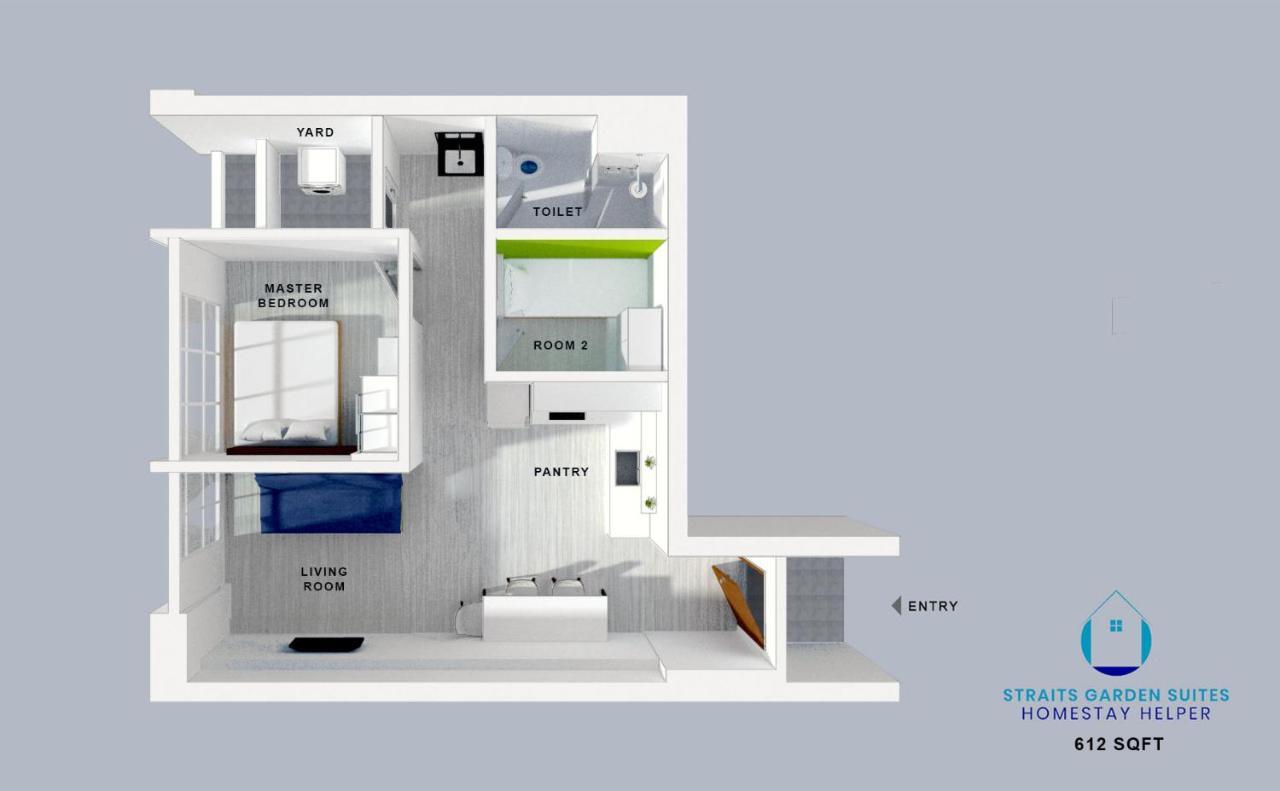 Straits Garden Suites By The Homestay Helper جورج تاون المظهر الخارجي الصورة